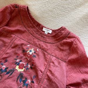 Embroidered Flowy Dress